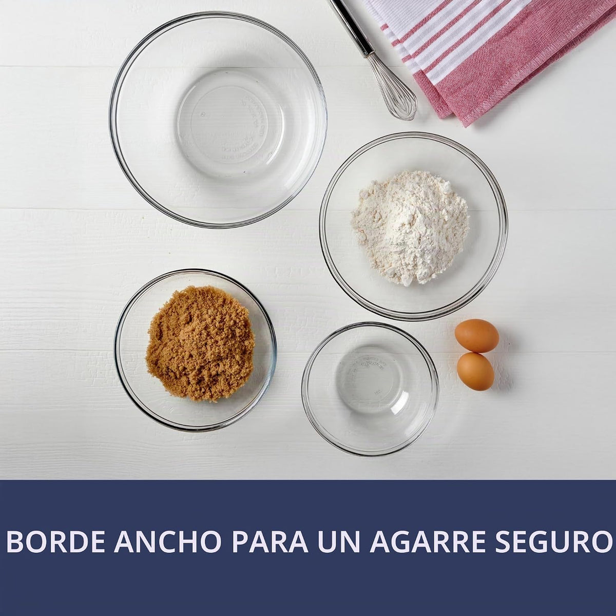 Anchor Hocking - Tazón de vidrio para mezclar, de 1.5 cuartos de ga...