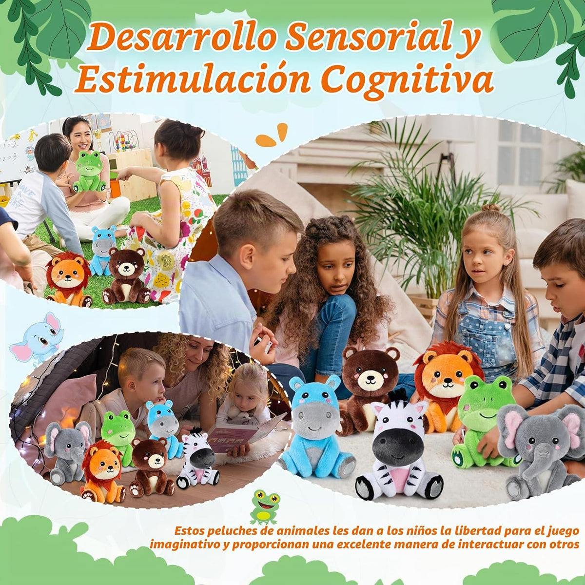 RoundFunny 6 Piezas Juguetes de Animales del Bosque de 7 Pulgadas C...