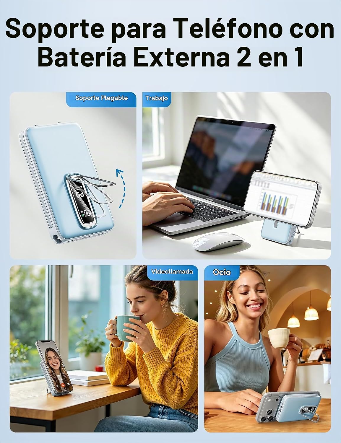 para cargador portátil Magsafe 10000mAh 20W carga rápida banco de e...