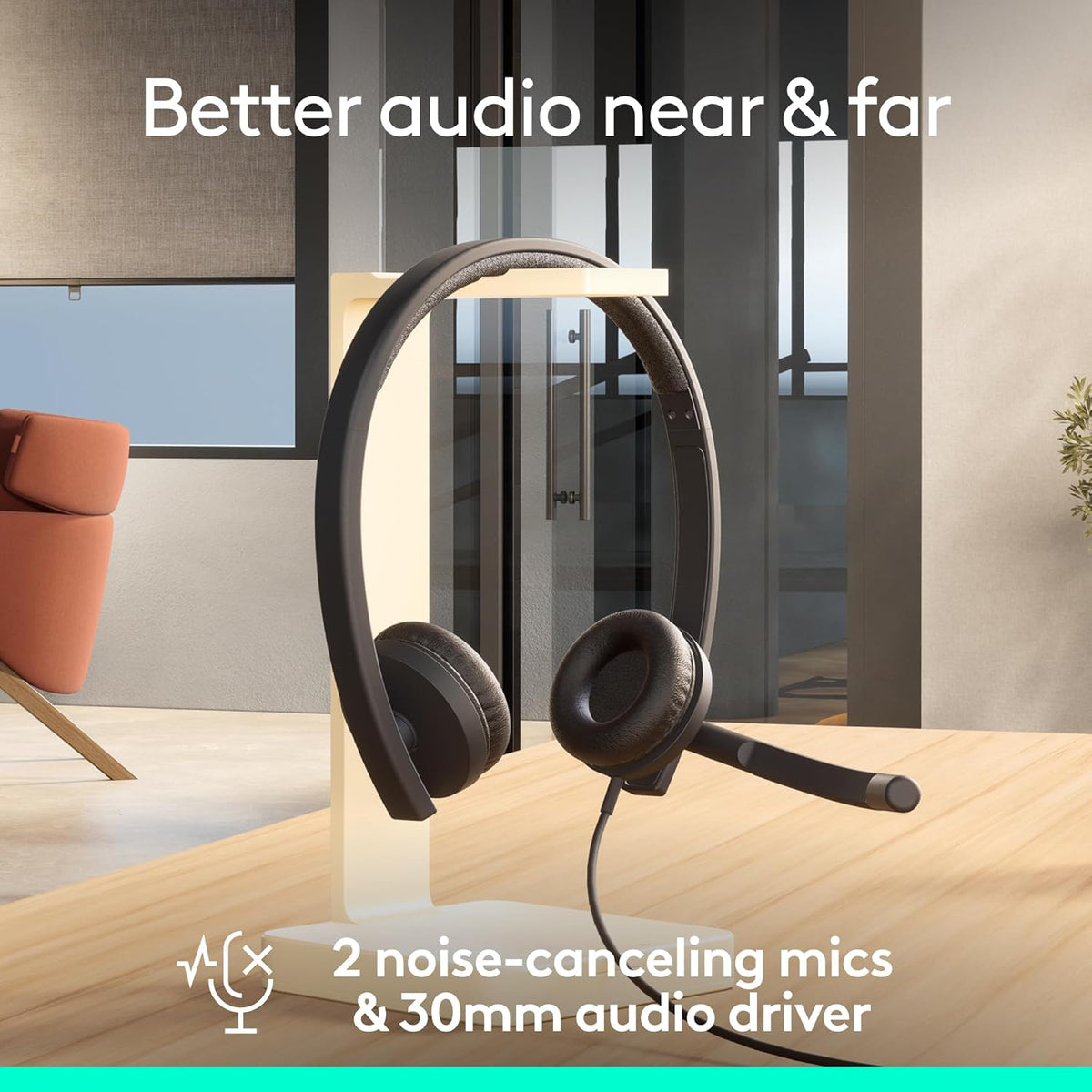 Logitech H570e USB-A Auriculares con cable con micrófono PC y Mac -...