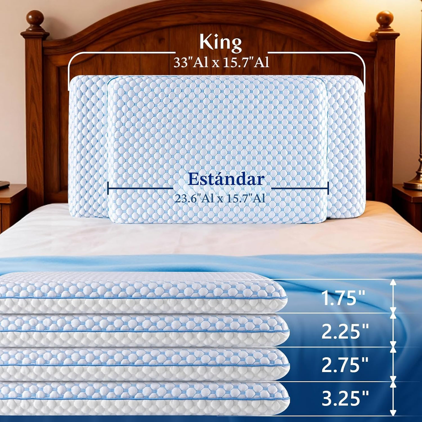 Almohada para Dormir Boca Abajo para Personas que Duermen de Espald...