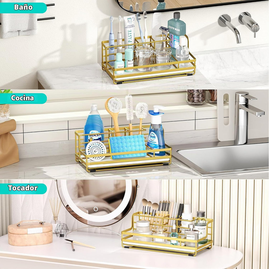 HapiRm Portacepillos de dientes para baño, organizador de encimera...