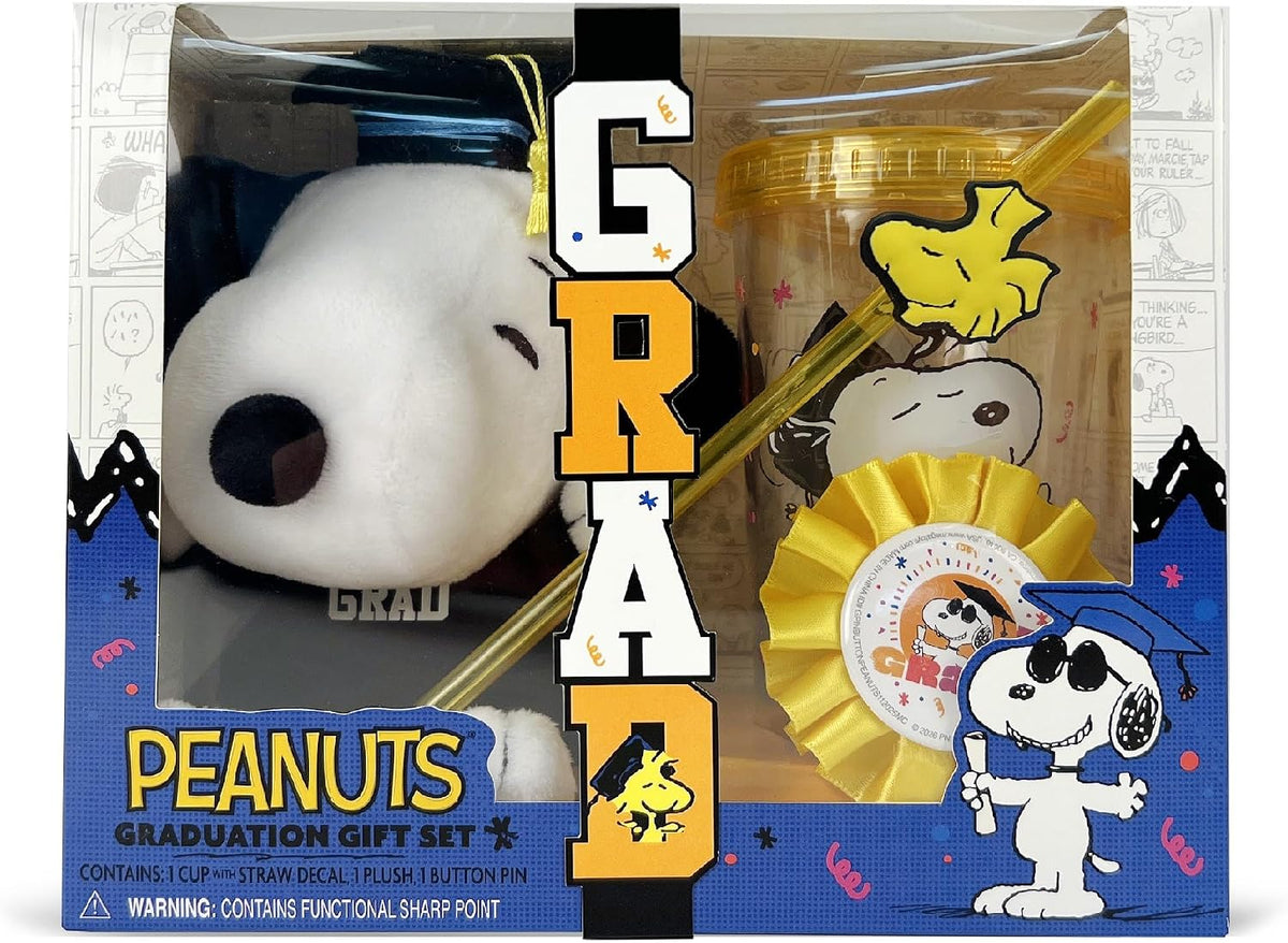 Megatoys Peanuts Snoopy - Juego de regalo de graduación de Snoopy d...