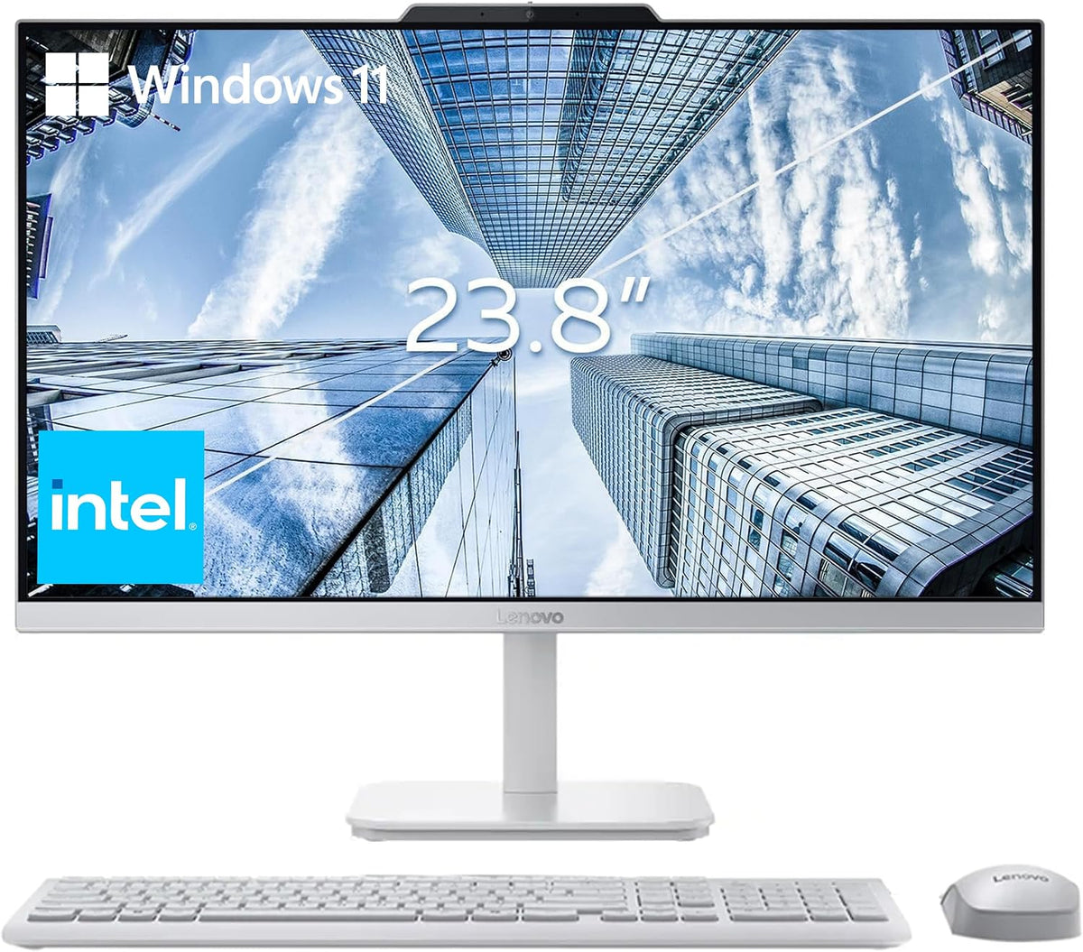 Lenovo Computadora de escritorio todo en uno FHD de 24 pulgadas par...