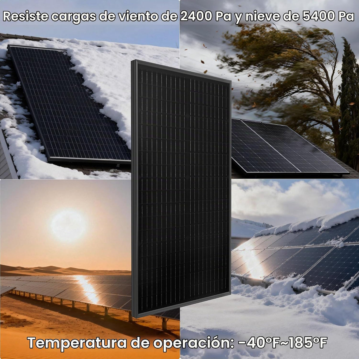 WUZECK - Kit de panel solar de 50 vatios y 12 voltios para sistema...