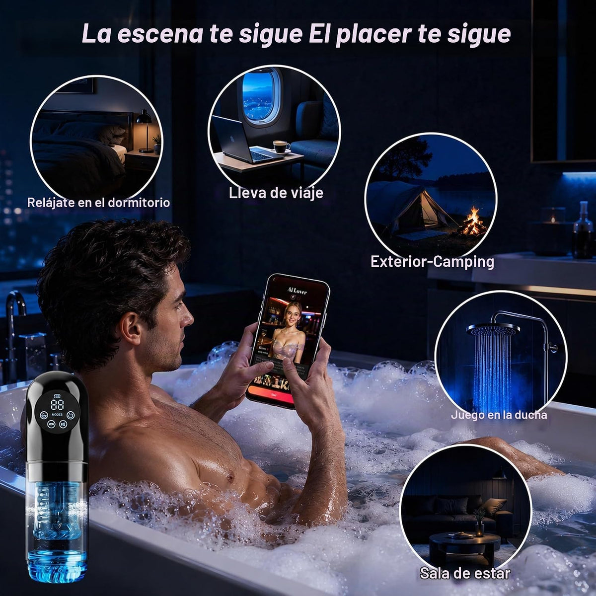 Bomba de pene masturbador masculino \u2013 AI Sync Juguetes sexuale...