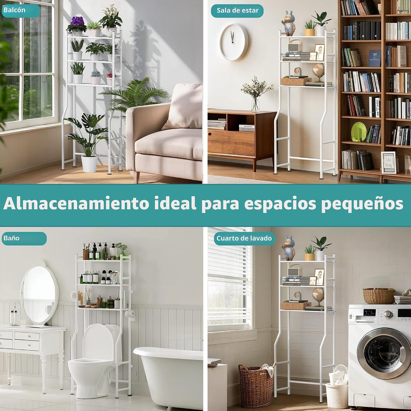 AriseWork Almacenamiento de 3 niveles sobre el inodoro con soporte...