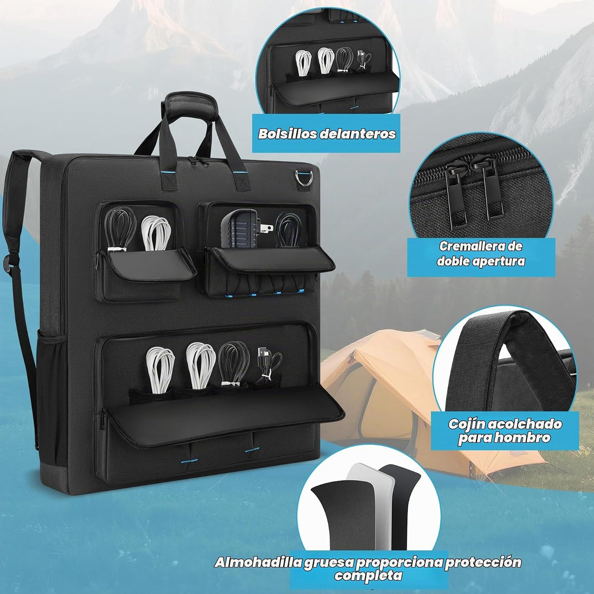Undomip Funda de transporte de viaje compatible con Jackery SolarSa...