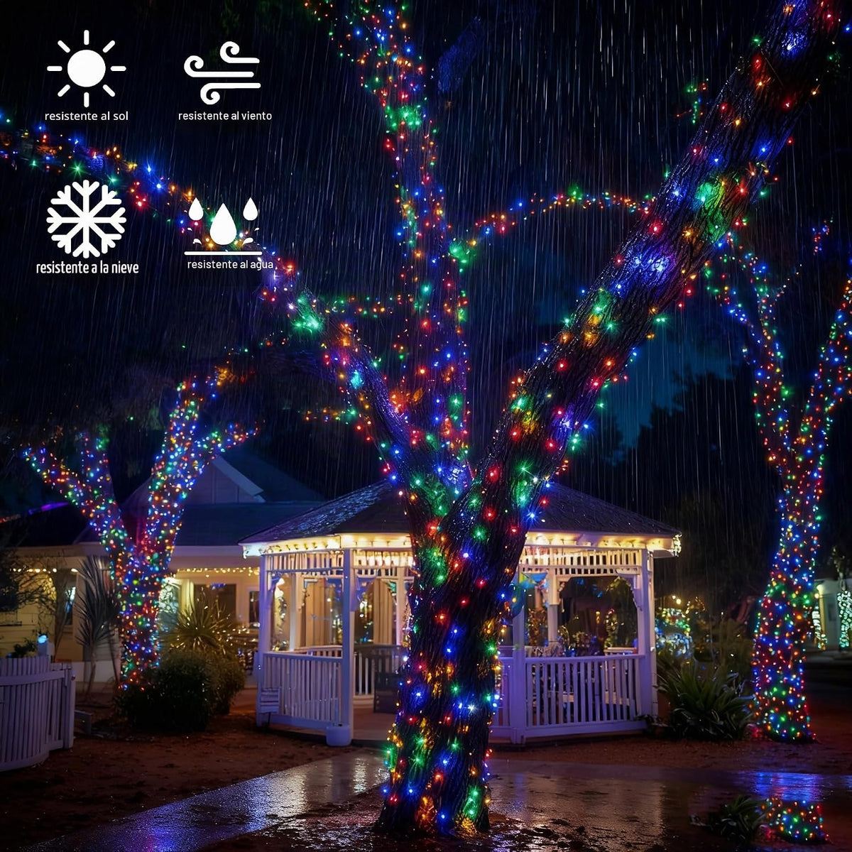 TW SHINE 1000 Luces LED de Navidad, 328 Pies Luces de Árbol de Navi...