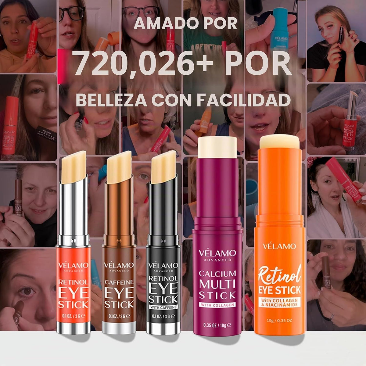 Bálsamo múltiple de calcio para arrugas, debajo de los ojos, la car...