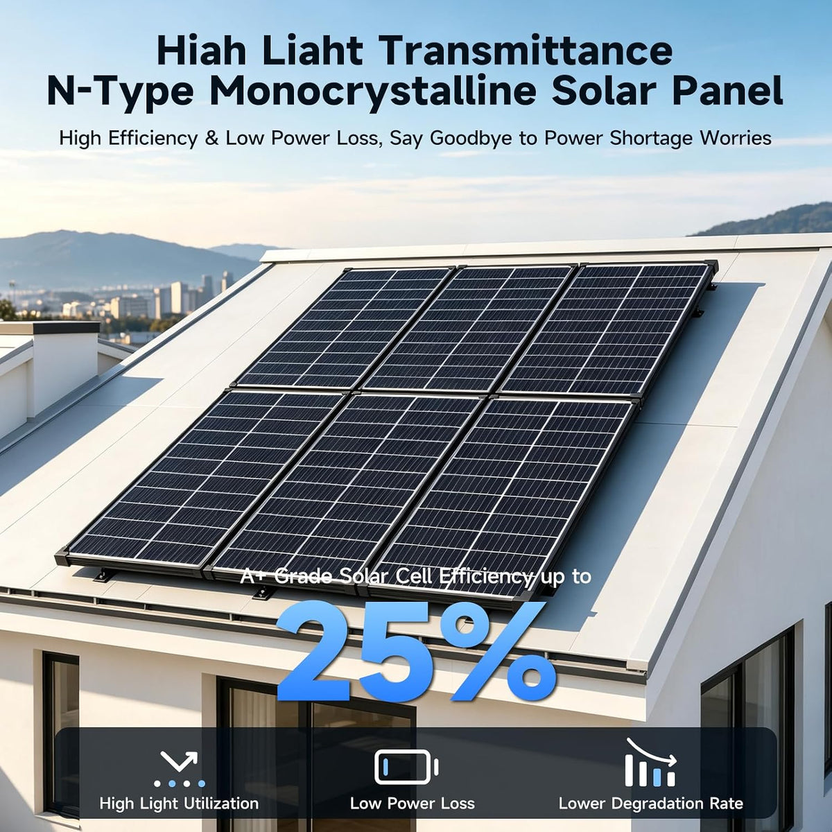 Panel Solar Bifacial 100W 25% Alta Eficiencia N\u2011Tipo 18BB Sold...