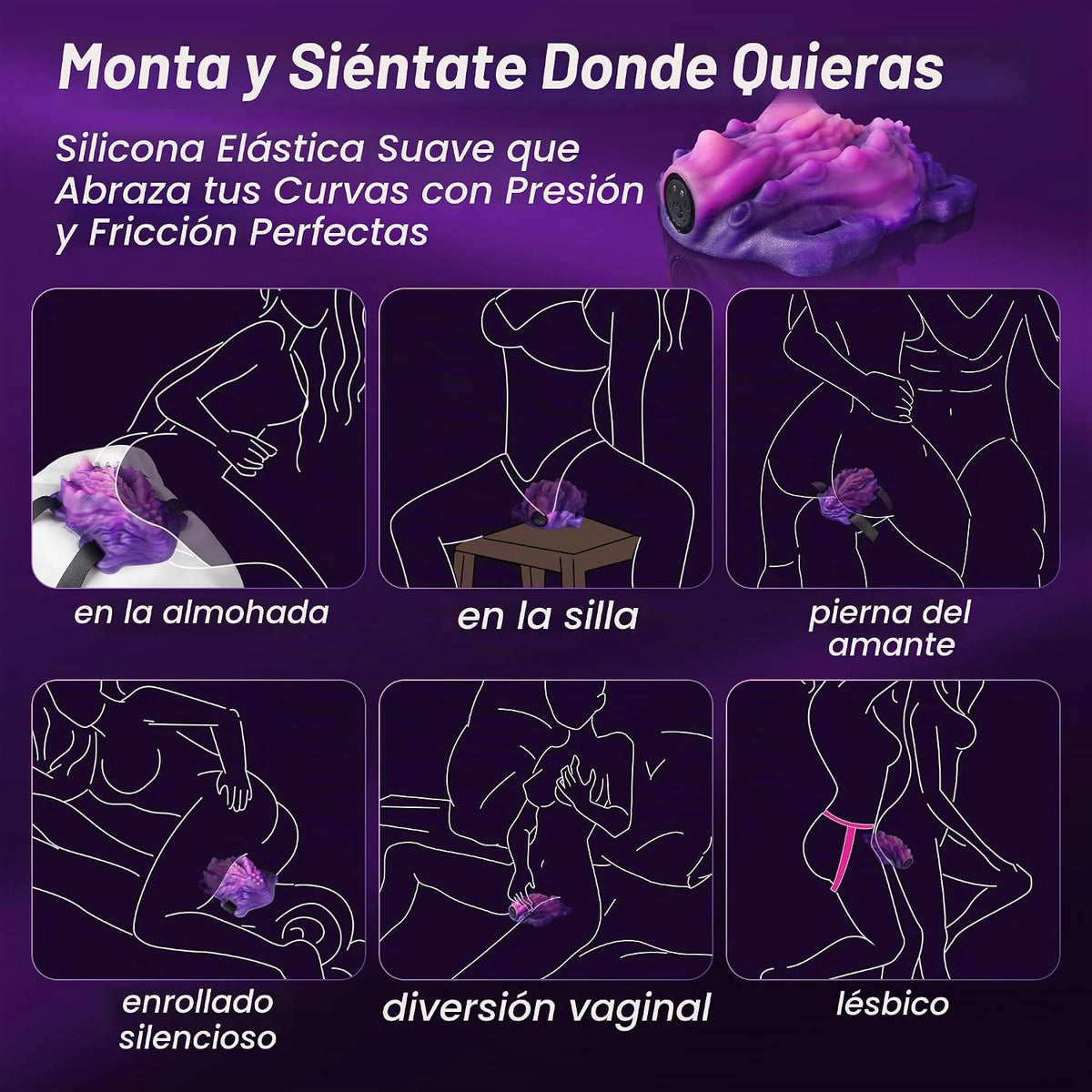 Juguete sexual con amoladora vibradora para montar, 10 modos, jugue...