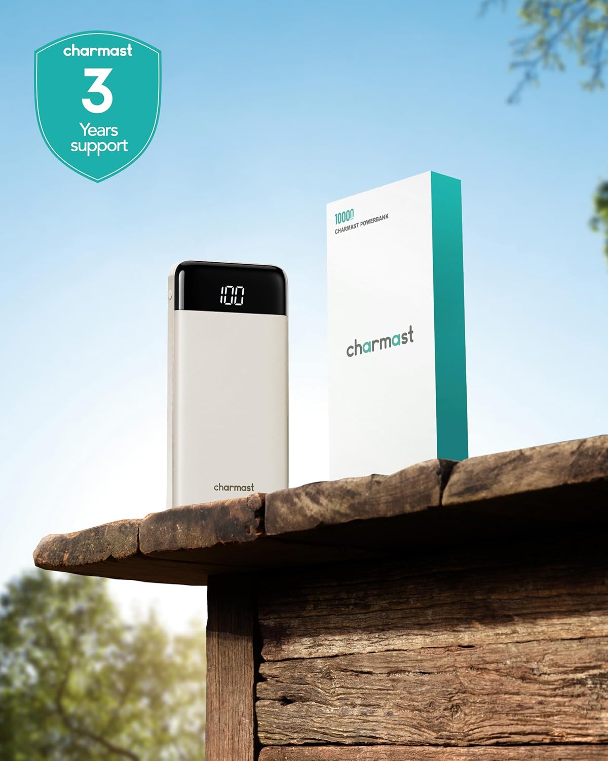 charmast Cargador portátil de banco de energía 10000mAh con 4 cable...