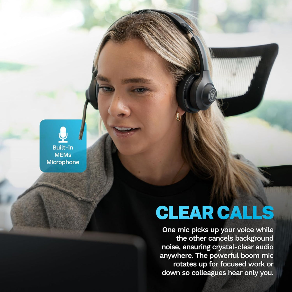 JLab, Go Work Gen 2, auriculares inalámbricos, Bluetooth, dongle US...