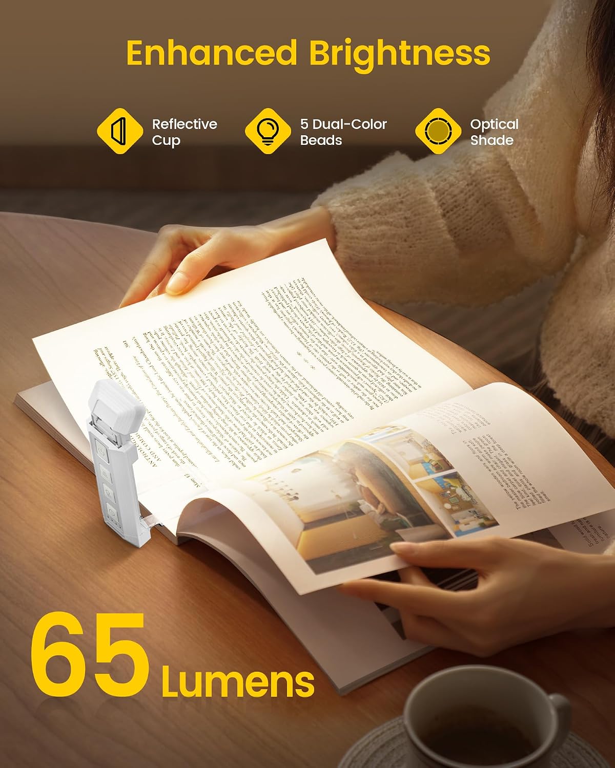 Glocusent Luz de clip y luz de libro