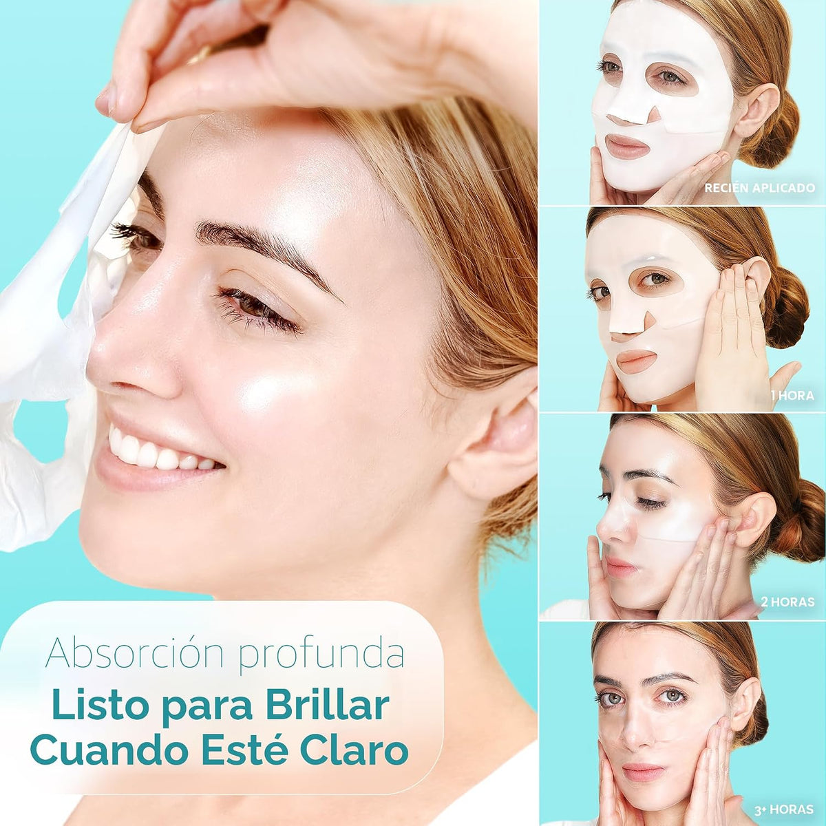 Mascarilla facial de biocolágeno Ebanel, mascarillas faciales corea...