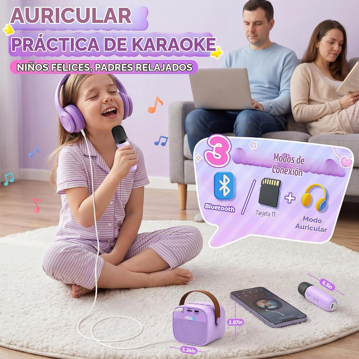 YLL Máquina de karaoke para niños, regalos de cumpleaños para niñas...