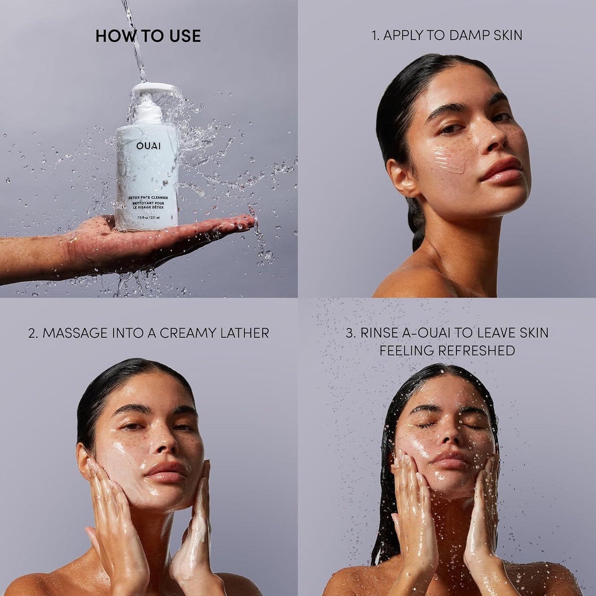 OUAI Limpiador facial Detox \u2013 Lavado facial de limpieza profun...