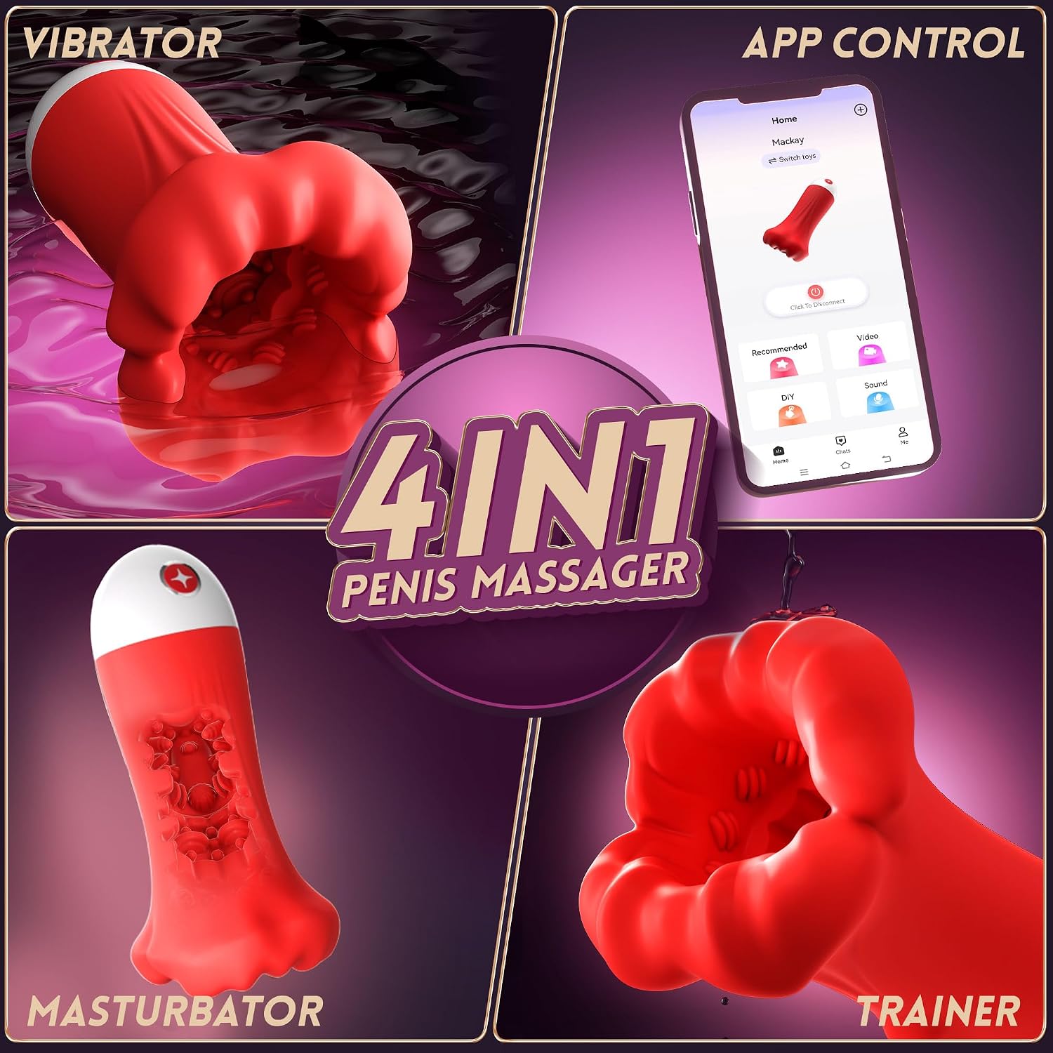 EINSEO Juguetes sexuales masculinos para hombres: masturbador mascu...