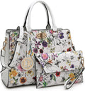 Dasein - Bolso de hombro tipo satchel, tamaño mediano, con asa superior, bolso de trabajo, con cartera a juego, set de 2 piezas