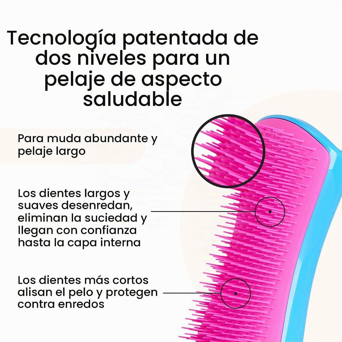 Pet Teezer Cepillo de perro que elimina el desprendimiento para raz...