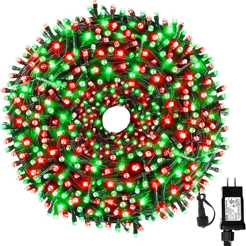 VTECHOLOGY 500 luces LED rojas y verdes para árbol de Navidad al ai...