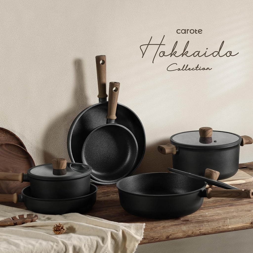 CAROTE Juego de utensilios de cocina antiadherentes de 24 piezas, o...