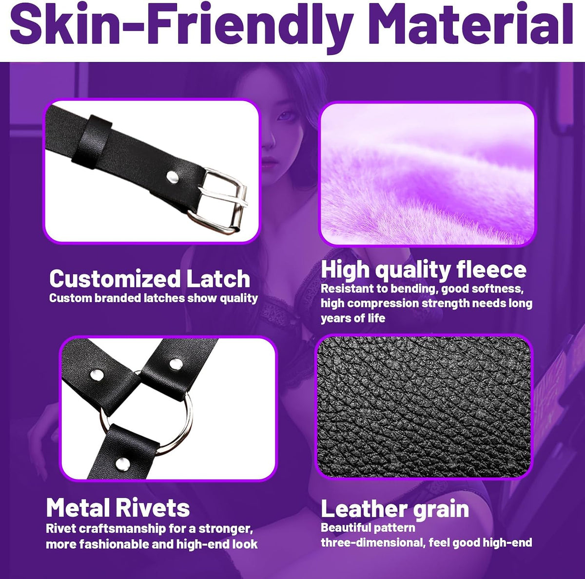15 piezas de kits de restricciones de bondage sexual BDSM, esposas...