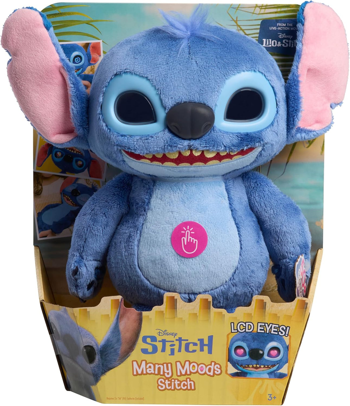 Disney Stitch Just Play Many Moods - Peluche interactivo de 14 pulg...
