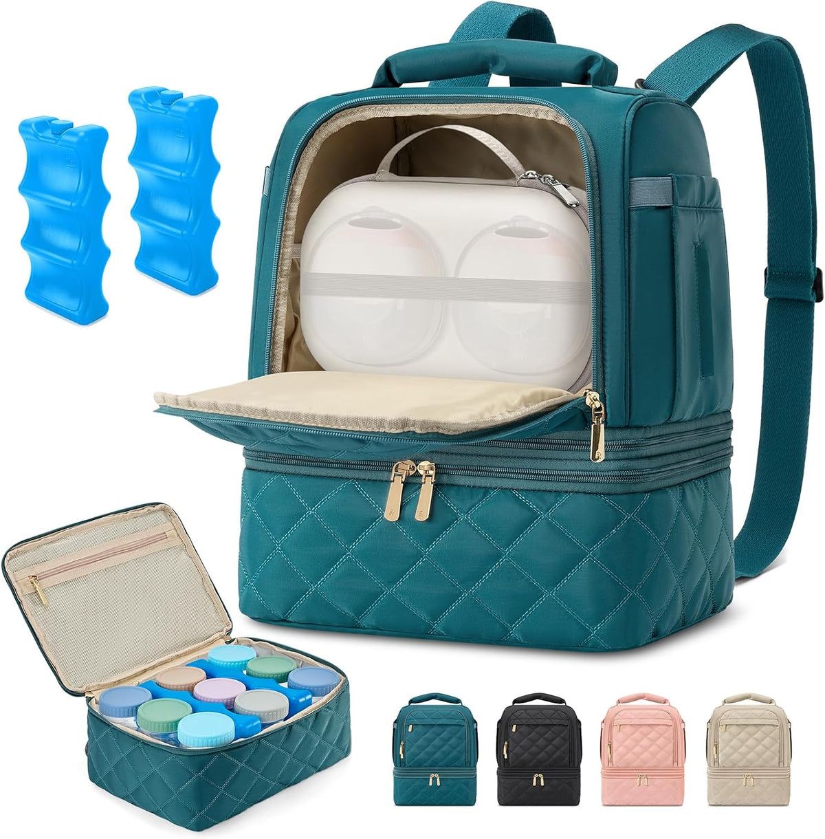 RAINSMORE Bolsa de extractor de leche portátil, bolsa de viaje para...