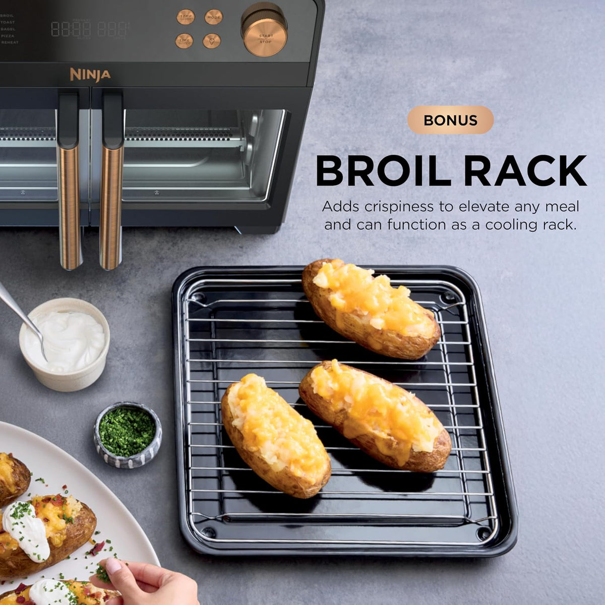 Ninja French Door Premier - Horno de freír de aire, 10 en 1, negro,...