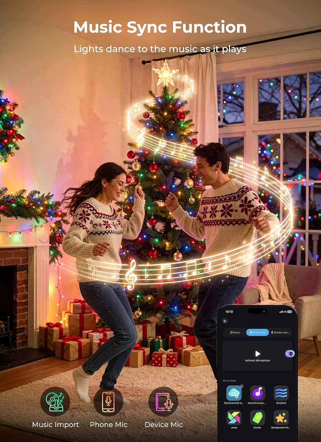 Minetom Luces inteligentes que cambian de color, Navidad, Halloween...