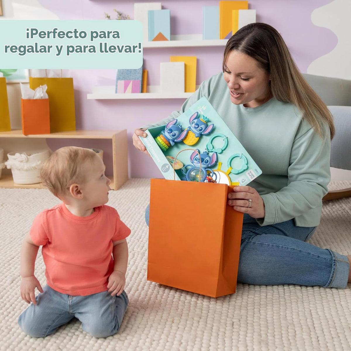 Bright Starts Disney Baby Stitch Tropical Treasures - Juego de rega...