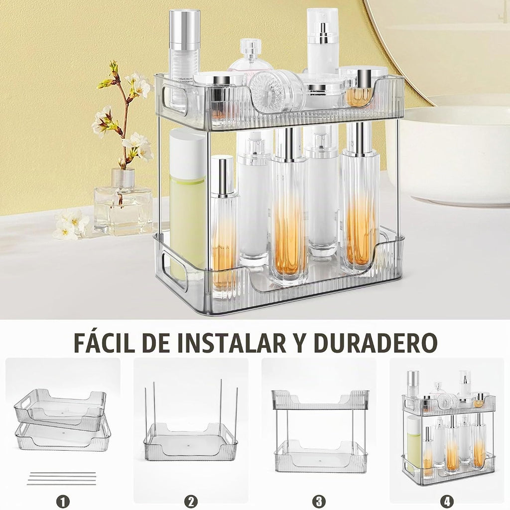 TENDER EPOCH Organizador de encimera de baño de 2 niveles, organiza...
