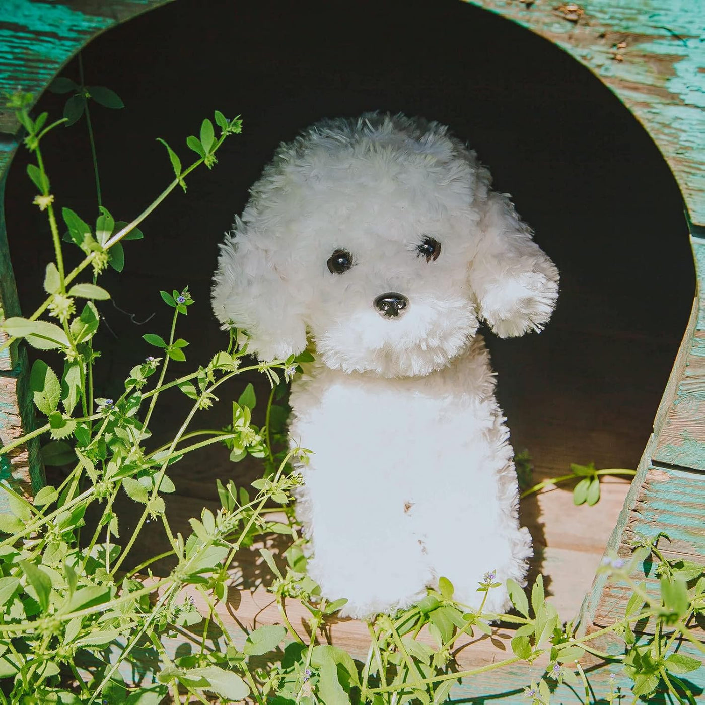 WEIGEDU Cachorro de perro de peluche caniche blanco | Bichon Frise...