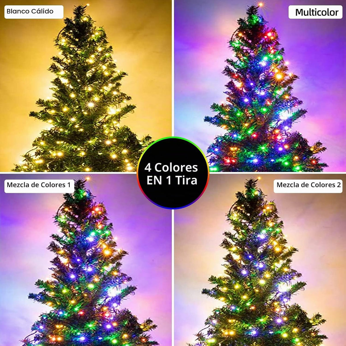 MZD8391 Luces LED de Navidad de 170 pies, 500 luces LED para interi...