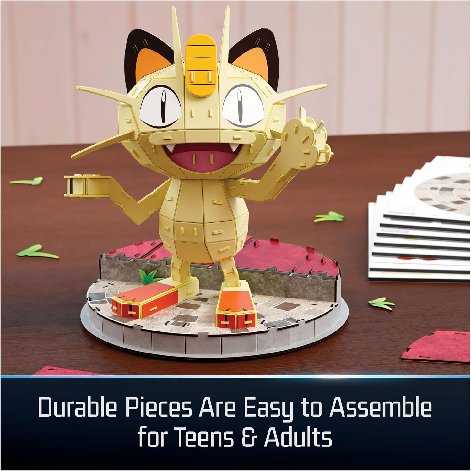 Kit de modelo de rompecabezas 3D 4D Build Pokémon Meowth, decoració...