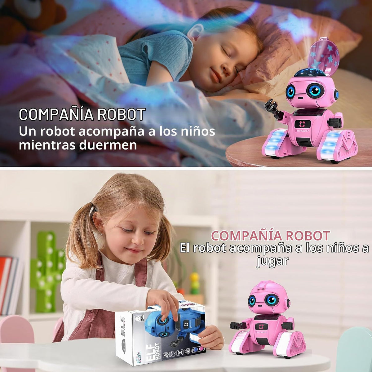 Juguetes robot para niños y niñas, robot recargable de control remo...