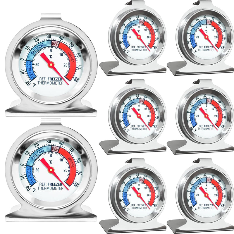 Paquete de 8 termómetros para refrigerador y congelador, termómetro...