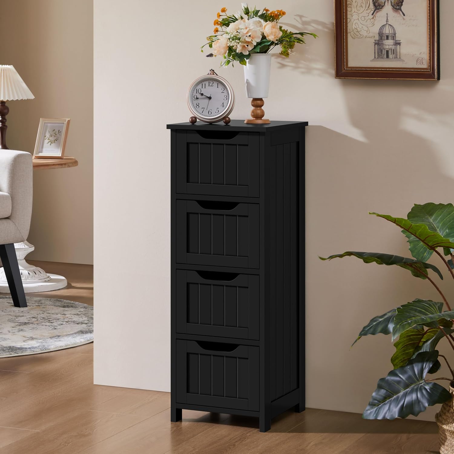 Yaheetech Gabinete de almacenamiento para baño, 12 pulgadas de anch...