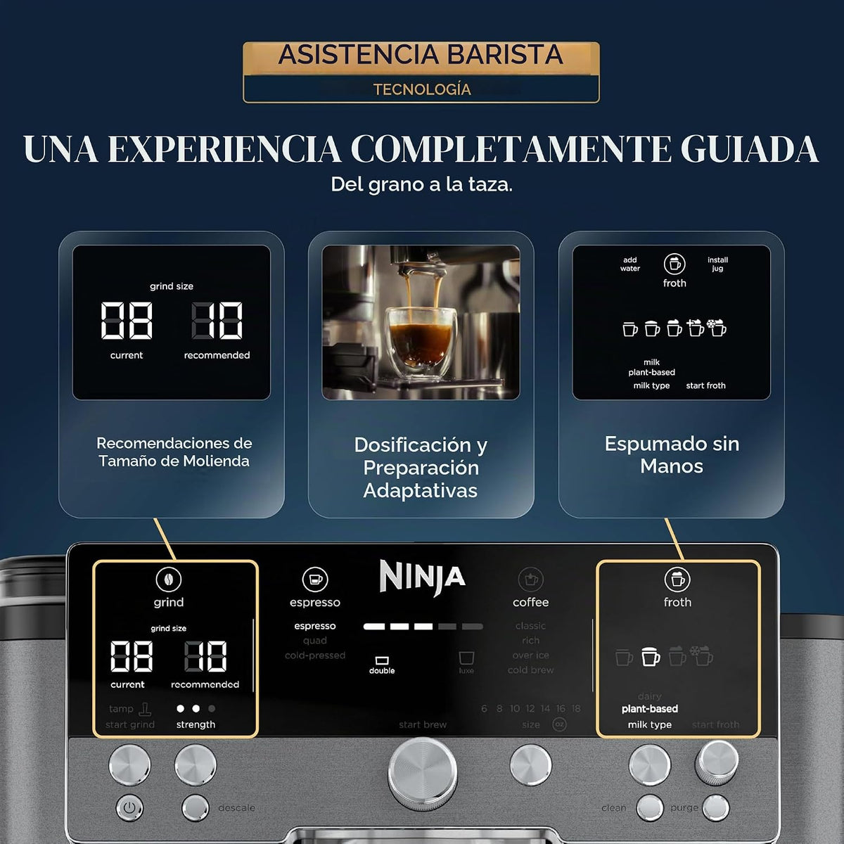 Ninja Luxe Cafe Premier Series, Máquina de Espresso, Café por Goteo...