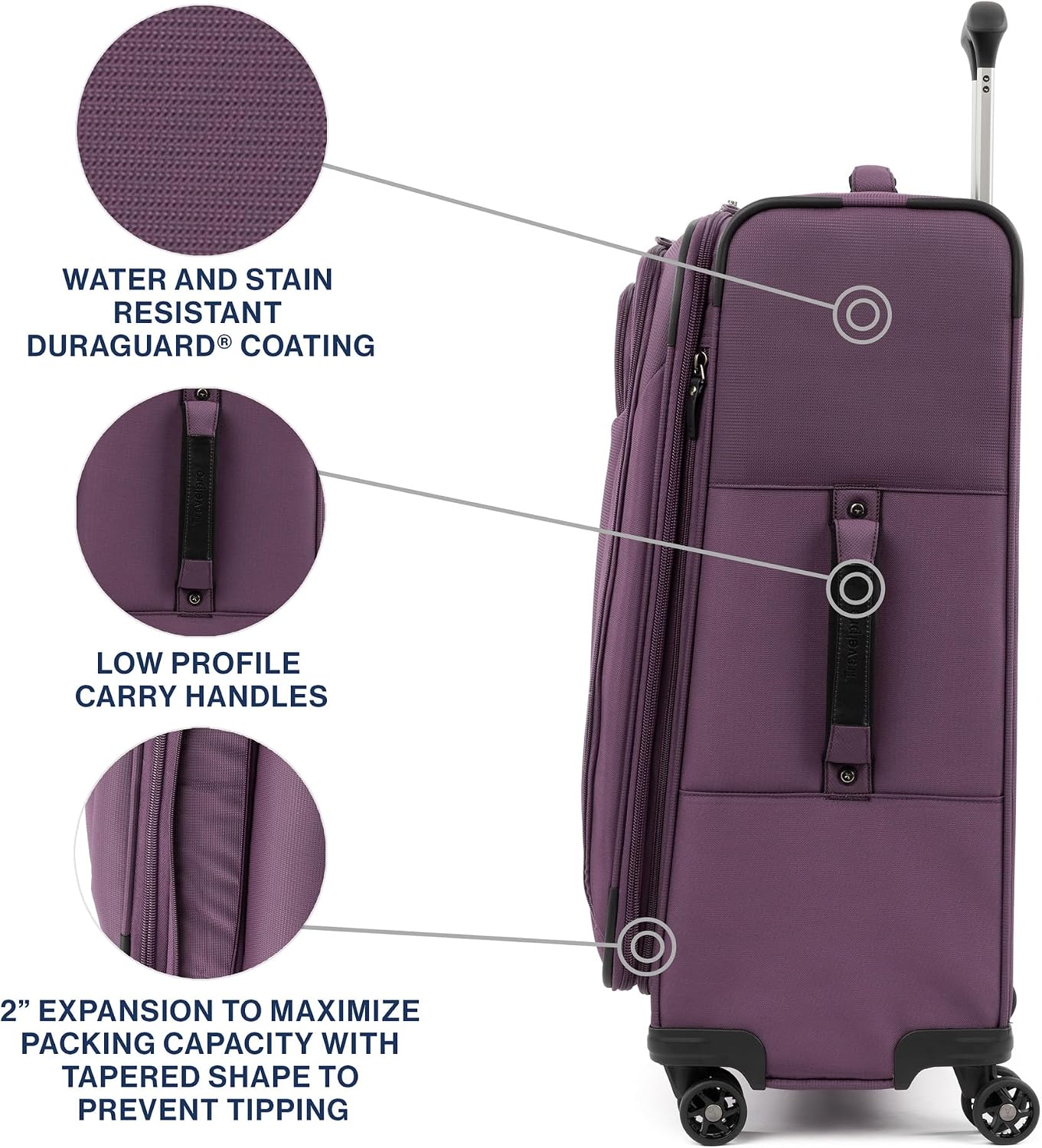 Travelpro Tourlite Softside Equipaje Expandible con 4 Ruedas Girato...