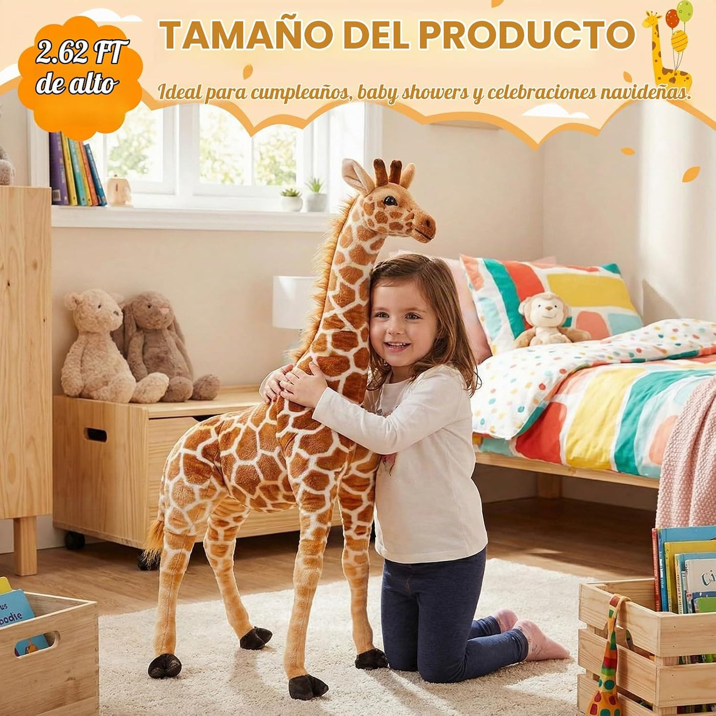 Meooeck Animal de Peluche Jirafa Gigante de 31.5 Pulgadas, Juguete...