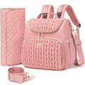 Tealari Mochila de pañales convertible 4 en 1, bolsa de pañales imp...