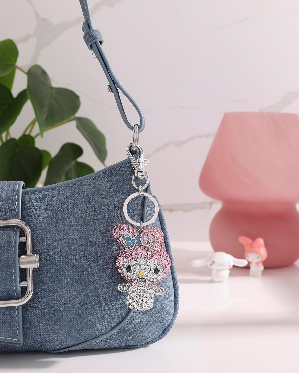 SALLY ROSE Colgante de bolsa de Hello Kitty con clip de langosta de...