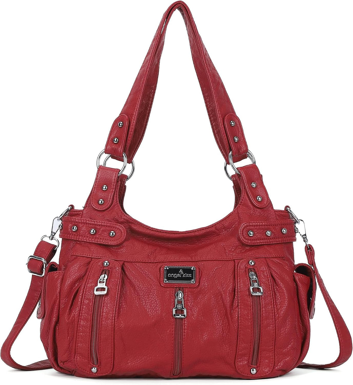 Angelkiss Bolsos grandes y carteras para mujer de cuero sintético l...