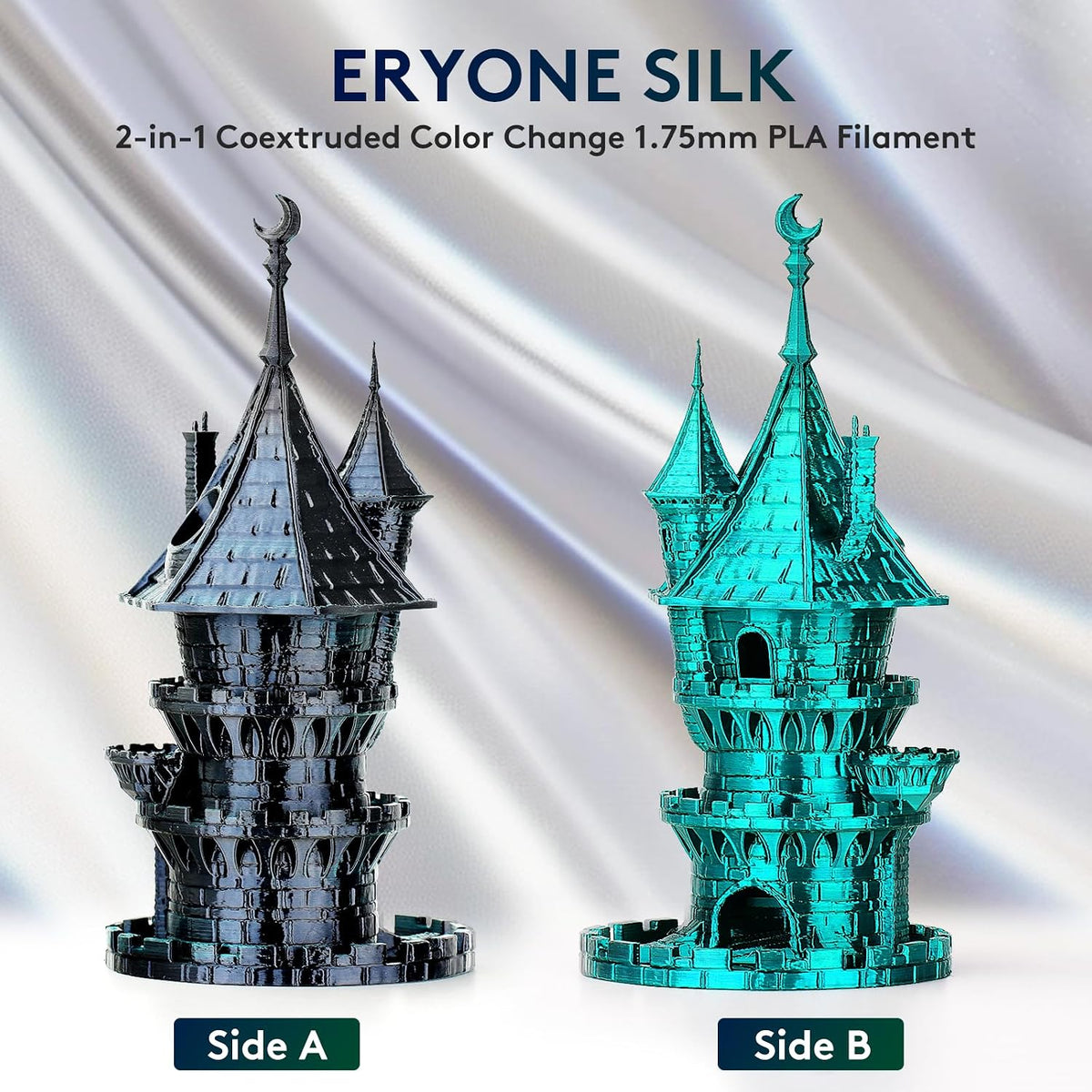 ERYONE Seda de Doble Color Filamento PLA para Impresora 3D 1.75mm +...