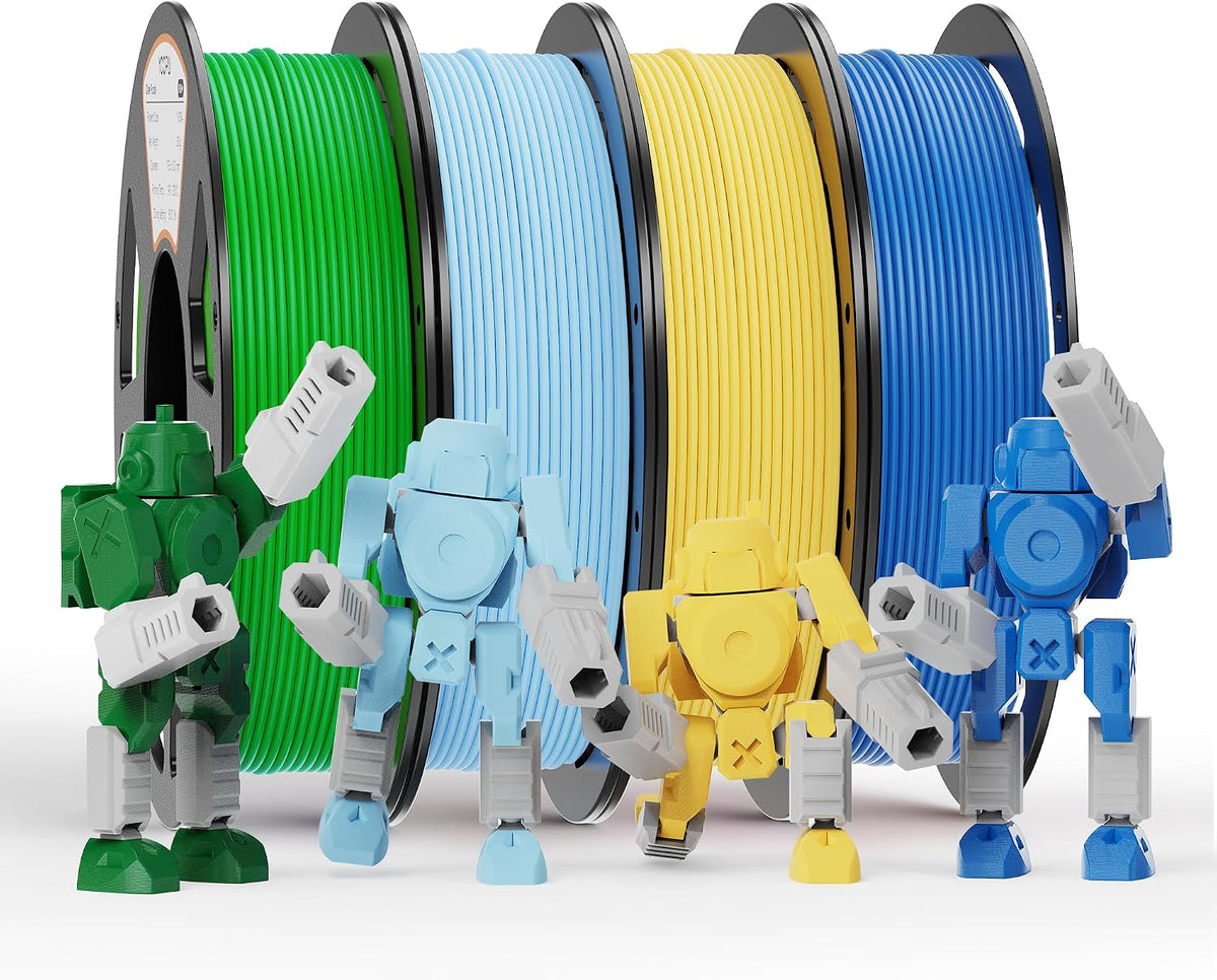 YOOPAI Filamento PLA de 0.07 in, 8.82 oz PLA+ y paquete mate, 4 rol...