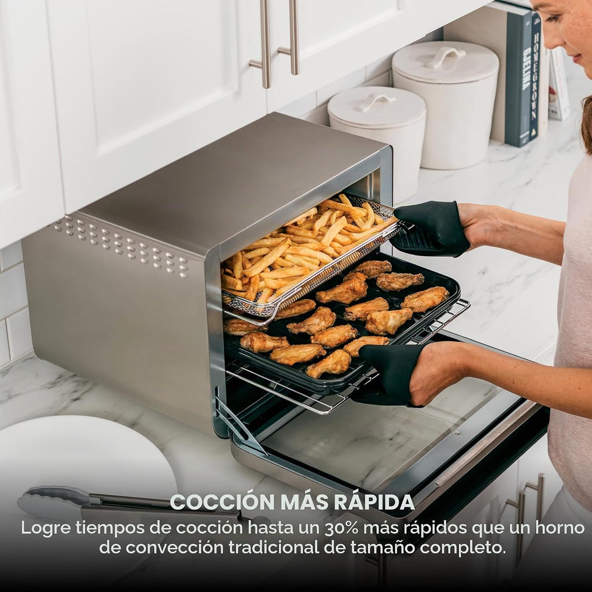 Ninja Freidora de aire y horno tostador | Serie Foodi, Horno de con...