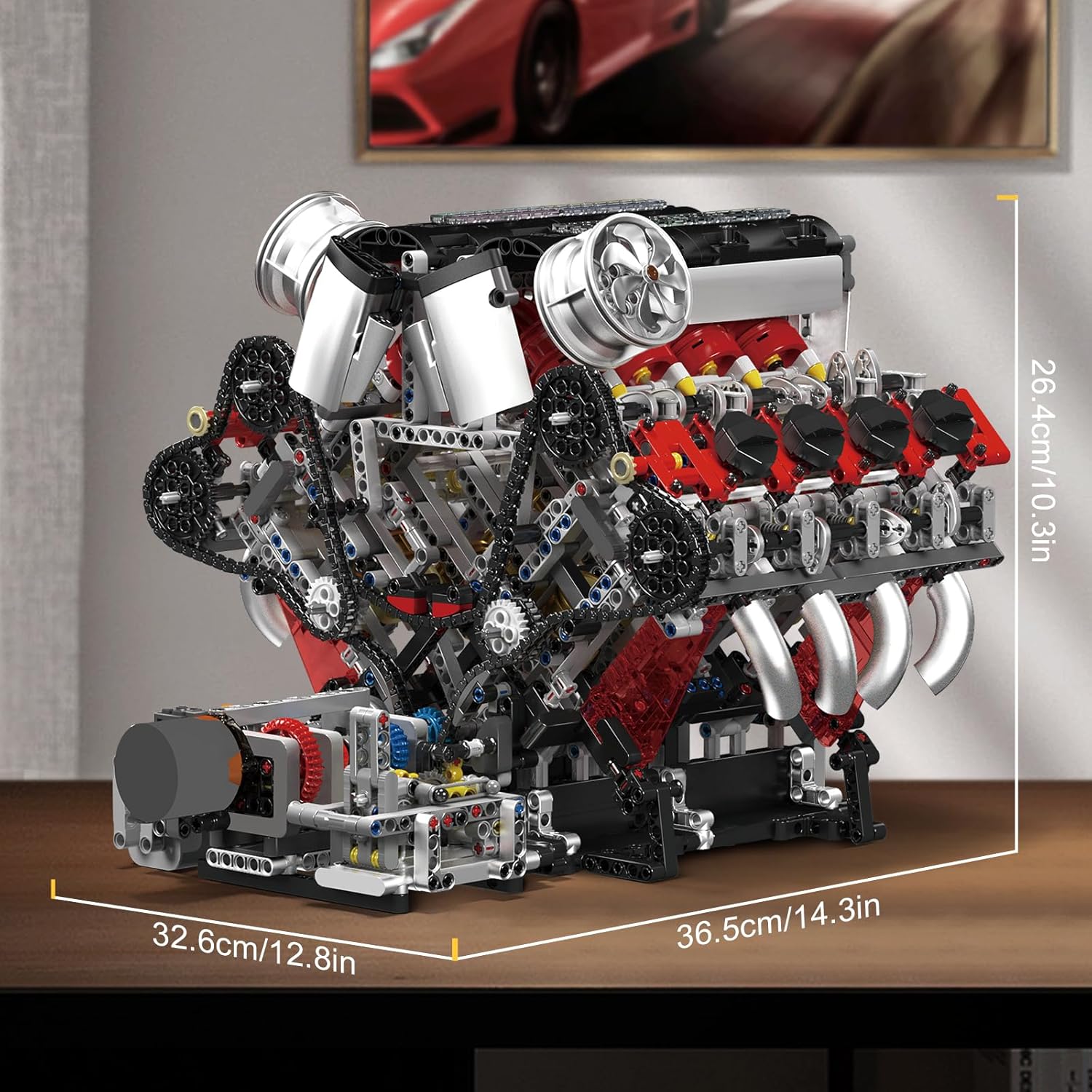 Juegos de bloques de construcción de motor Mold King V8, kit de mod...